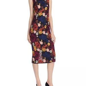 Alice + Olivia Multicolor Floral Midi Dress